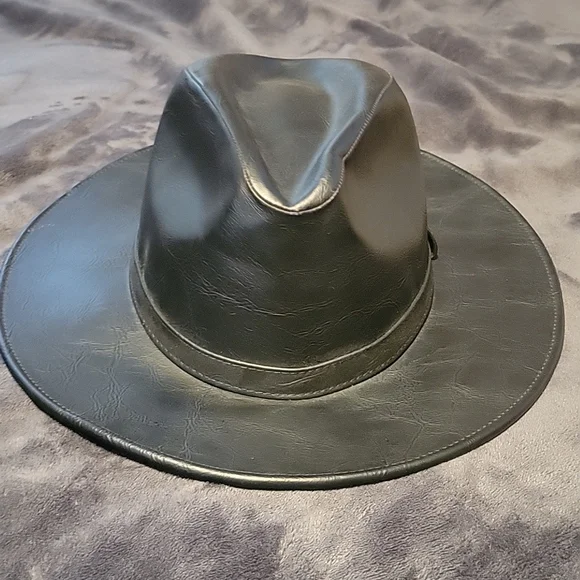 Black Stylish leather Hat - Picture 7 of 7